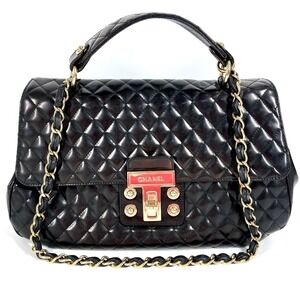 CHANEL Black Logo Shoulder Bag